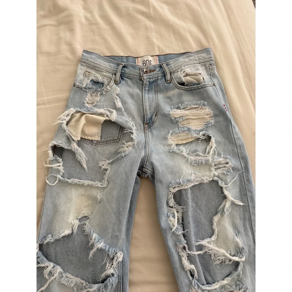 BDG Urban Outfitters Baggy Jeans 30x30 Distressed Wide Leg Y2K Skater